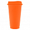 Стакан с крышкой Color Cap, оранжевый с логотипом в Екатеринбурге заказать по выгодной цене в кибермаркете AvroraStore