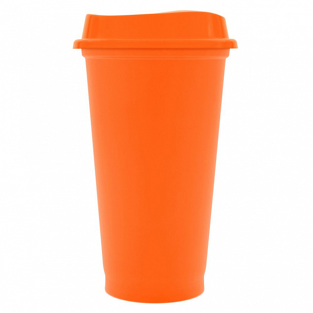 Стакан с крышкой Color Cap, оранжевый с логотипом в Екатеринбурге заказать по выгодной цене в кибермаркете AvroraStore