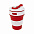 Стакан складной BUTTON;  300 мл, силикон, красный с логотипом в Екатеринбурге заказать по выгодной цене в кибермаркете AvroraStore
