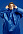 Дождевик-анорак R1, синий с логотипом в Екатеринбурге заказать по выгодной цене в кибермаркете AvroraStore
