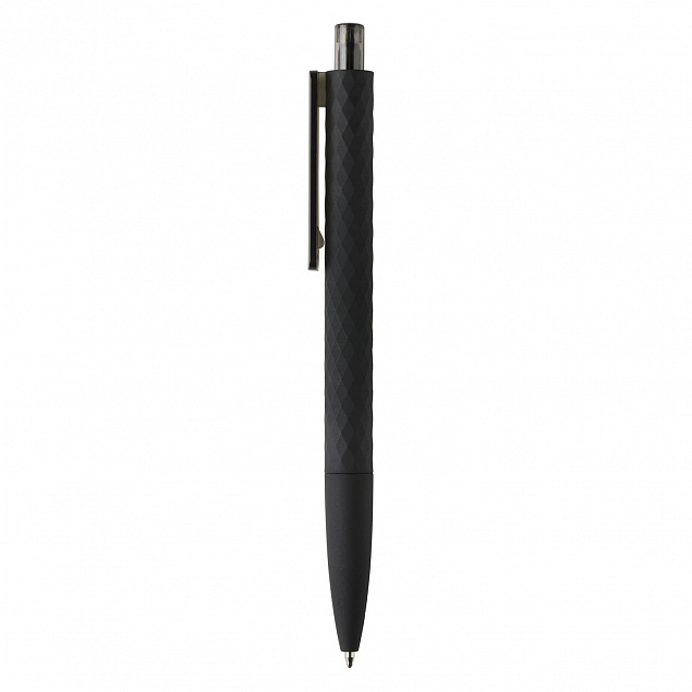 Черная ручка X3 Smooth Touch, черный с логотипом в Екатеринбурге заказать по выгодной цене в кибермаркете AvroraStore