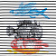 Футболка женская «Морские обитатели», белая с темно-синим с логотипом в Екатеринбурге заказать по выгодной цене в кибермаркете AvroraStore