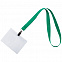 Лента для бейджа Neckband, зеленый с логотипом в Екатеринбурге заказать по выгодной цене в кибермаркете AvroraStore