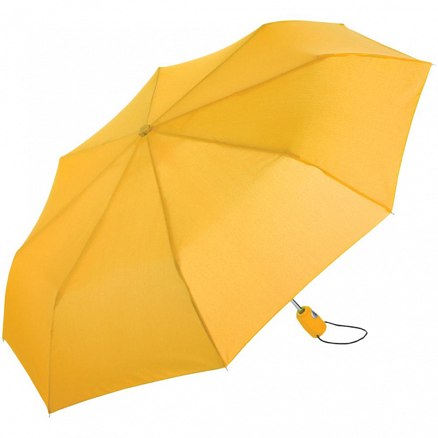 Зонт складной AOC, желтый с логотипом в Екатеринбурге заказать по выгодной цене в кибермаркете AvroraStore