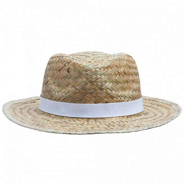 Шляпа Daydream, бежевая с белой лентой с логотипом в Екатеринбурге заказать по выгодной цене в кибермаркете AvroraStore