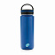 Герметичная вакуумная бутылка с широким горлышком, синяя с логотипом в Екатеринбурге заказать по выгодной цене в кибермаркете AvroraStore