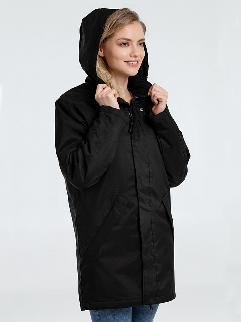 Куртка на стеганой подкладке ROBYN, черная с логотипом в Екатеринбурге заказать по выгодной цене в кибермаркете AvroraStore