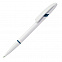 Ручка шариковая NOVA R, белый/темно-синий с логотипом в Екатеринбурге заказать по выгодной цене в кибермаркете AvroraStore