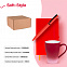 Набор подарочный SOFT-STYLE: бизнес-блокнот, ручка, кружка, коробка, стружка, красный с логотипом в Екатеринбурге заказать по выгодной цене в кибермаркете AvroraStore