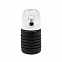 Бутылка для воды складная с карабином SPRING; черная, 550/250 мл, силикон с логотипом в Екатеринбурге заказать по выгодной цене в кибермаркете AvroraStore