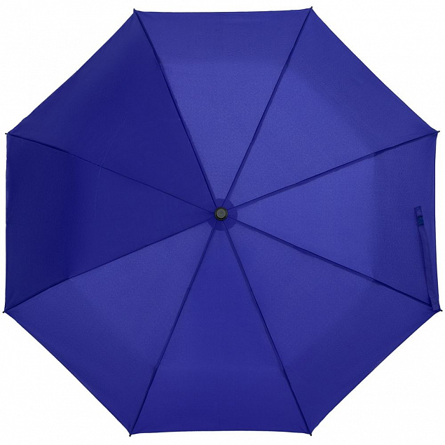 Зонт-сумка складной Stash, синий с логотипом в Екатеринбурге заказать по выгодной цене в кибермаркете AvroraStore