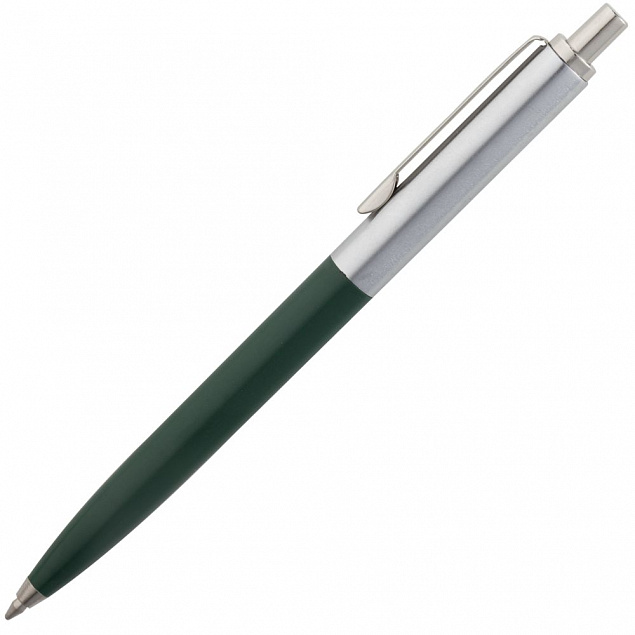 Ручка шариковая Popular, зеленая с логотипом в Екатеринбурге заказать по выгодной цене в кибермаркете AvroraStore