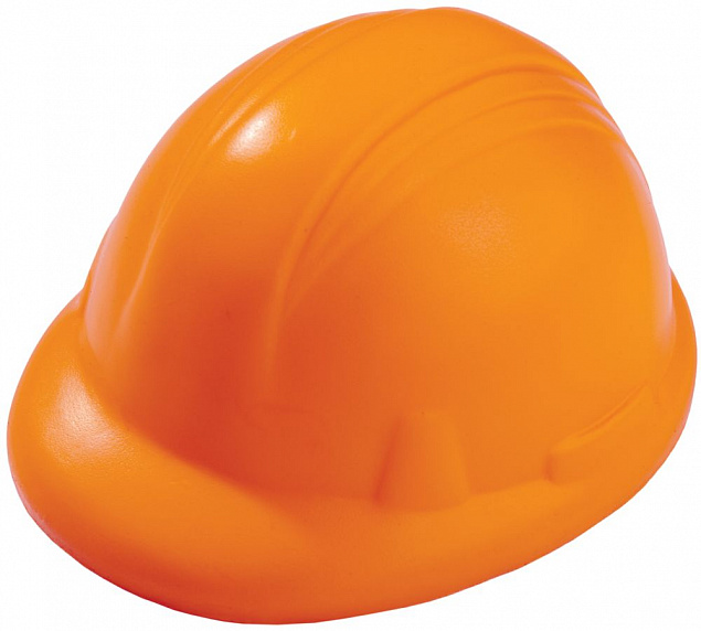 Антистресс «Каска», оранжевый с логотипом в Екатеринбурге заказать по выгодной цене в кибермаркете AvroraStore