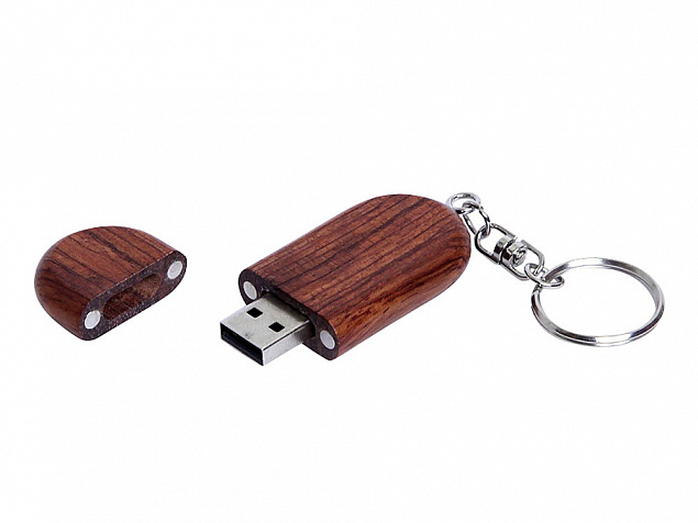 USB 2.0- флешка на 8 Гб овальной формы и колпачком с магнитом с логотипом в Екатеринбурге заказать по выгодной цене в кибермаркете AvroraStore