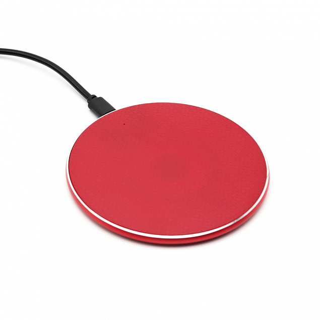Беспроводное зарядное устройство Flappy, красный, красный с логотипом в Екатеринбурге заказать по выгодной цене в кибермаркете AvroraStore