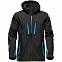 Куртка софтшелл мужская Patrol, черная с синим с логотипом в Екатеринбурге заказать по выгодной цене в кибермаркете AvroraStore