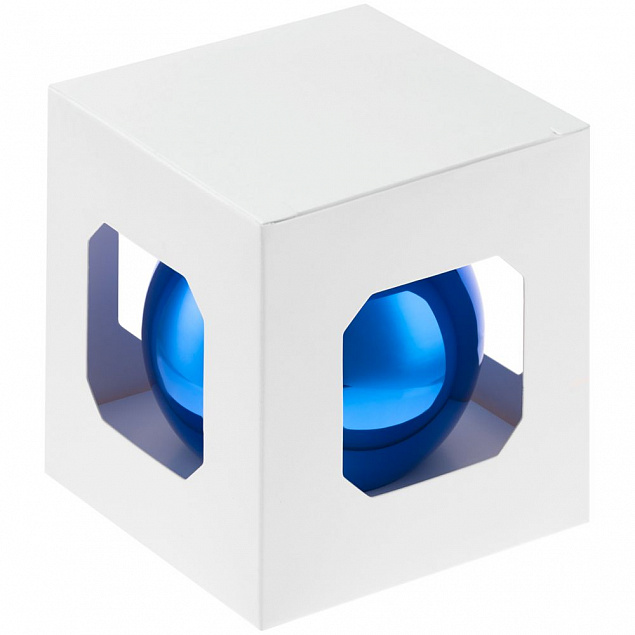 Елочный шар Finery Gloss, 8 см, глянцевый синий с логотипом в Екатеринбурге заказать по выгодной цене в кибермаркете AvroraStore