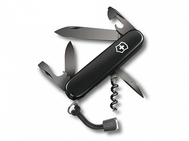 Нож перочинный «Spartan Onyx Black», 91 мм, 12 функций с логотипом в Екатеринбурге заказать по выгодной цене в кибермаркете AvroraStore