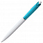 Ручка шариковая Bento, белая с голубым с логотипом в Екатеринбурге заказать по выгодной цене в кибермаркете AvroraStore