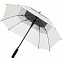 Квадратный зонт-трость Octagon, черный с белым с логотипом в Екатеринбурге заказать по выгодной цене в кибермаркете AvroraStore