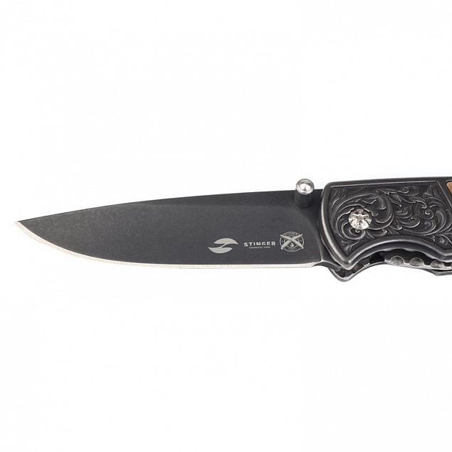 Складной нож Stinger S055B, коричневый с логотипом в Екатеринбурге заказать по выгодной цене в кибермаркете AvroraStore