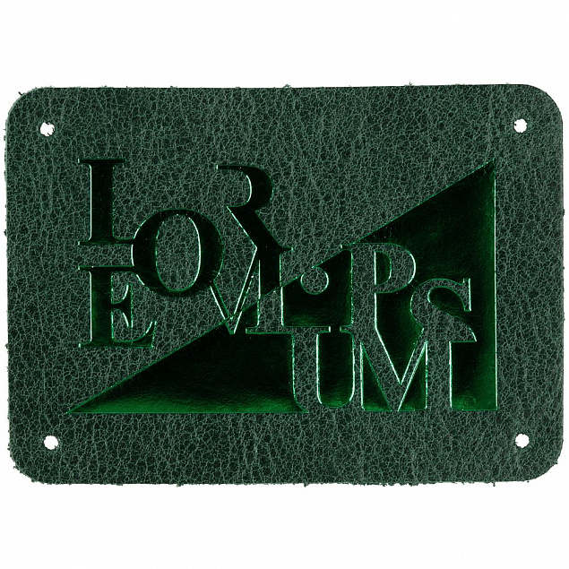 Лейбл кожаный Beta, XL, зеленый с логотипом в Екатеринбурге заказать по выгодной цене в кибермаркете AvroraStore