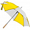Зонт-трость Milkshake, белый с желтым с логотипом в Екатеринбурге заказать по выгодной цене в кибермаркете AvroraStore