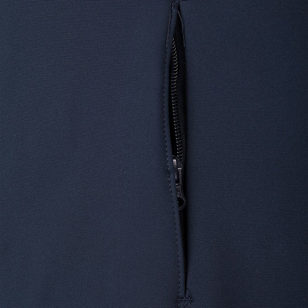 Куртка женская Hooded Softshell темно-синяя с логотипом в Екатеринбурге заказать по выгодной цене в кибермаркете AvroraStore