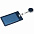 Чехол для пропуска с ретрактором Devon, синий с логотипом в Екатеринбурге заказать по выгодной цене в кибермаркете AvroraStore