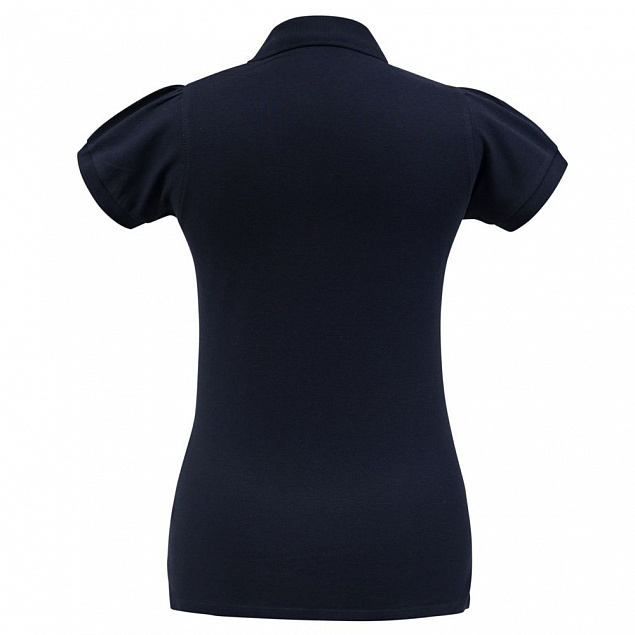 Рубашка поло женская Heavymill темно-синяя с логотипом в Екатеринбурге заказать по выгодной цене в кибермаркете AvroraStore