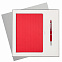Подарочный набор Rain, красный (ежедневник, ручка) с логотипом в Екатеринбурге заказать по выгодной цене в кибермаркете AvroraStore