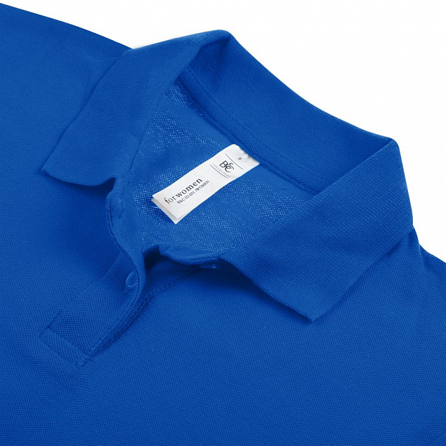 Рубашка поло женская ID.001 ярко-синяя с логотипом в Екатеринбурге заказать по выгодной цене в кибермаркете AvroraStore