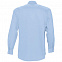 Рубашка мужская с длинным рукавом BOSTON, голубая с логотипом в Екатеринбурге заказать по выгодной цене в кибермаркете AvroraStore