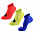 Набор из 3 пар спортивных носков Monterno Sport, розовый, зеленый и оранжевый с логотипом в Екатеринбурге заказать по выгодной цене в кибермаркете AvroraStore