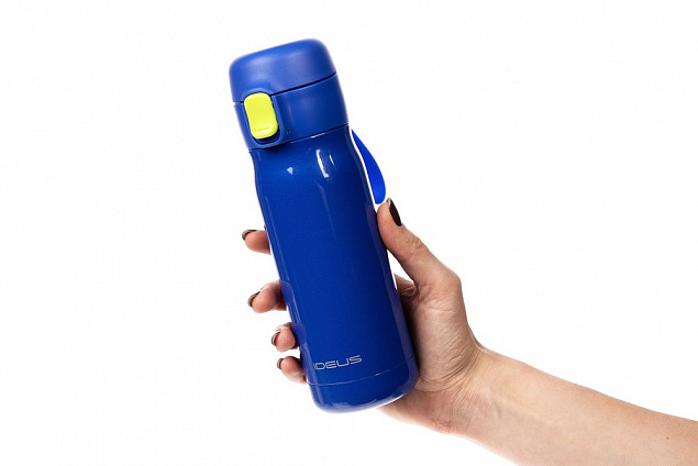 Термобутылка One Touch, синяя с логотипом в Екатеринбурге заказать по выгодной цене в кибермаркете AvroraStore
