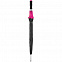 Зонт-трость Highlight, черный с розовым с логотипом в Екатеринбурге заказать по выгодной цене в кибермаркете AvroraStore
