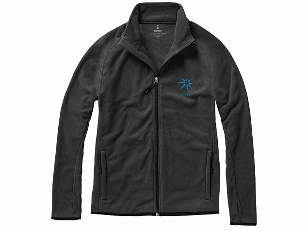 Куртка флисовая Brossard мужская, антрацит с логотипом в Екатеринбурге заказать по выгодной цене в кибермаркете AvroraStore