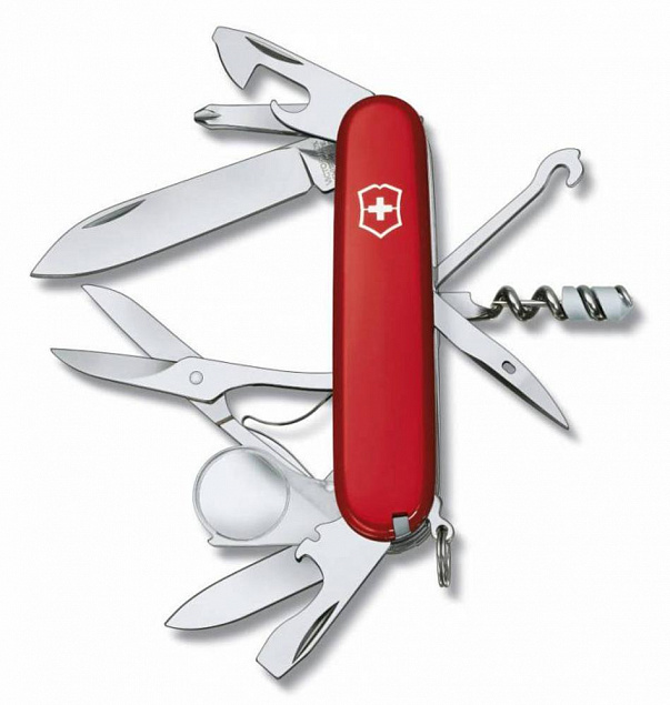 Офицерский нож Explorer 91, красный с логотипом в Екатеринбурге заказать по выгодной цене в кибермаркете AvroraStore
