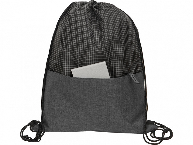 Рюкзак-мешок Reflex со светоотражающим эффектом, серый с логотипом в Екатеринбурге заказать по выгодной цене в кибермаркете AvroraStore