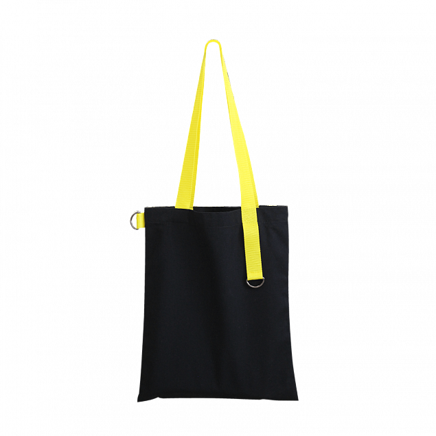 Шопер Superbag black (чёрный с жёлтым) с логотипом в Екатеринбурге заказать по выгодной цене в кибермаркете AvroraStore