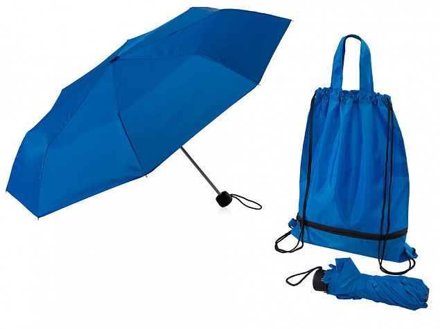 Зонт «Picau» из переработанного пластика в сумочке с логотипом в Екатеринбурге заказать по выгодной цене в кибермаркете AvroraStore