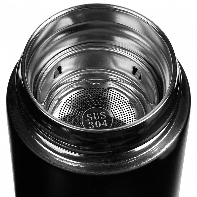 Смарт-бутылка Long Therm, черная с логотипом в Екатеринбурге заказать по выгодной цене в кибермаркете AvroraStore