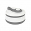 Стакан складной BUTTON;  300 мл, силикон, серый с логотипом в Екатеринбурге заказать по выгодной цене в кибермаркете AvroraStore