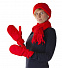 Комплект Unit Fleecy: шарф, шапка, варежки, красный с логотипом в Екатеринбурге заказать по выгодной цене в кибермаркете AvroraStore