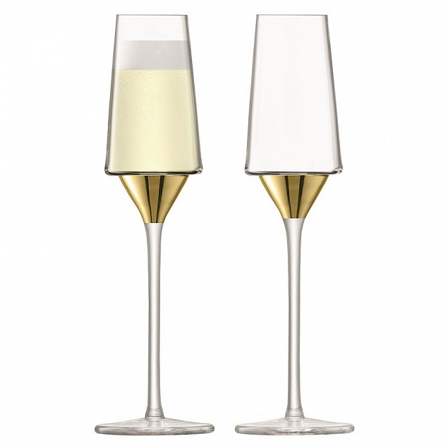 Набор бокалов для шампанского Space, золотистый с логотипом в Екатеринбурге заказать по выгодной цене в кибермаркете AvroraStore