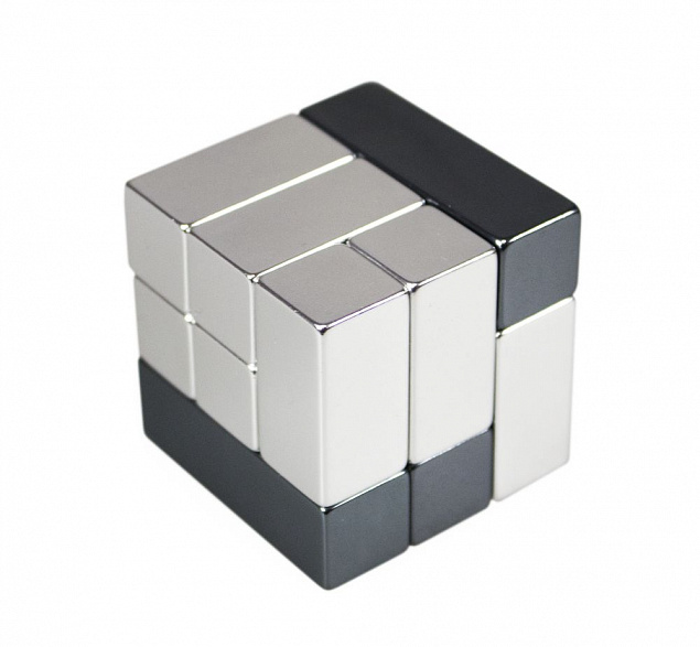 Головоломка-антистресс Cube, малая, хром с логотипом в Екатеринбурге заказать по выгодной цене в кибермаркете AvroraStore