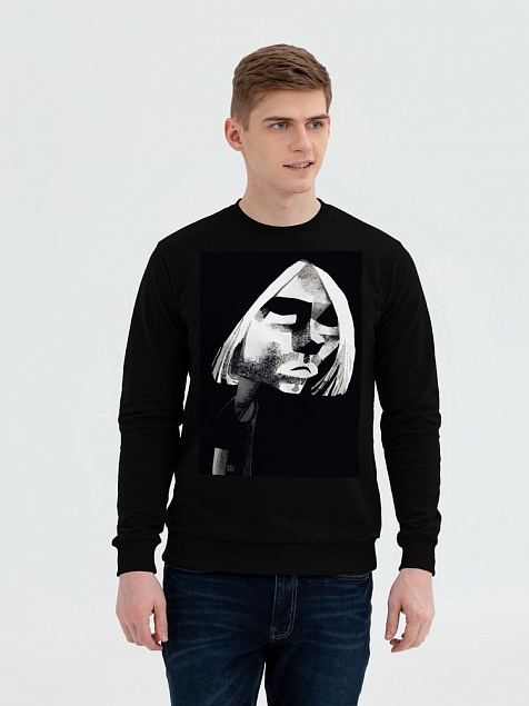 Толстовка «Меламед. Kurt Cobain», черная с логотипом в Екатеринбурге заказать по выгодной цене в кибермаркете AvroraStore
