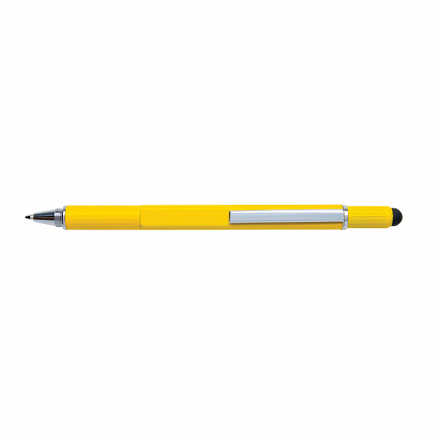 Многофункциональная ручка 5 в 1, желтый с логотипом в Екатеринбурге заказать по выгодной цене в кибермаркете AvroraStore