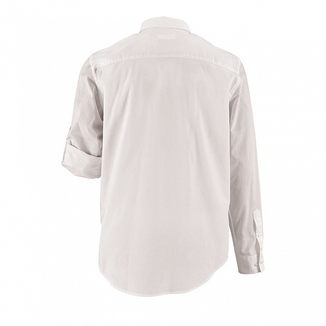 Рубашка мужская BURMA MEN, белая с логотипом в Екатеринбурге заказать по выгодной цене в кибермаркете AvroraStore