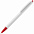 Ручка шариковая Tick, белая с зеленым с логотипом в Екатеринбурге заказать по выгодной цене в кибермаркете AvroraStore
